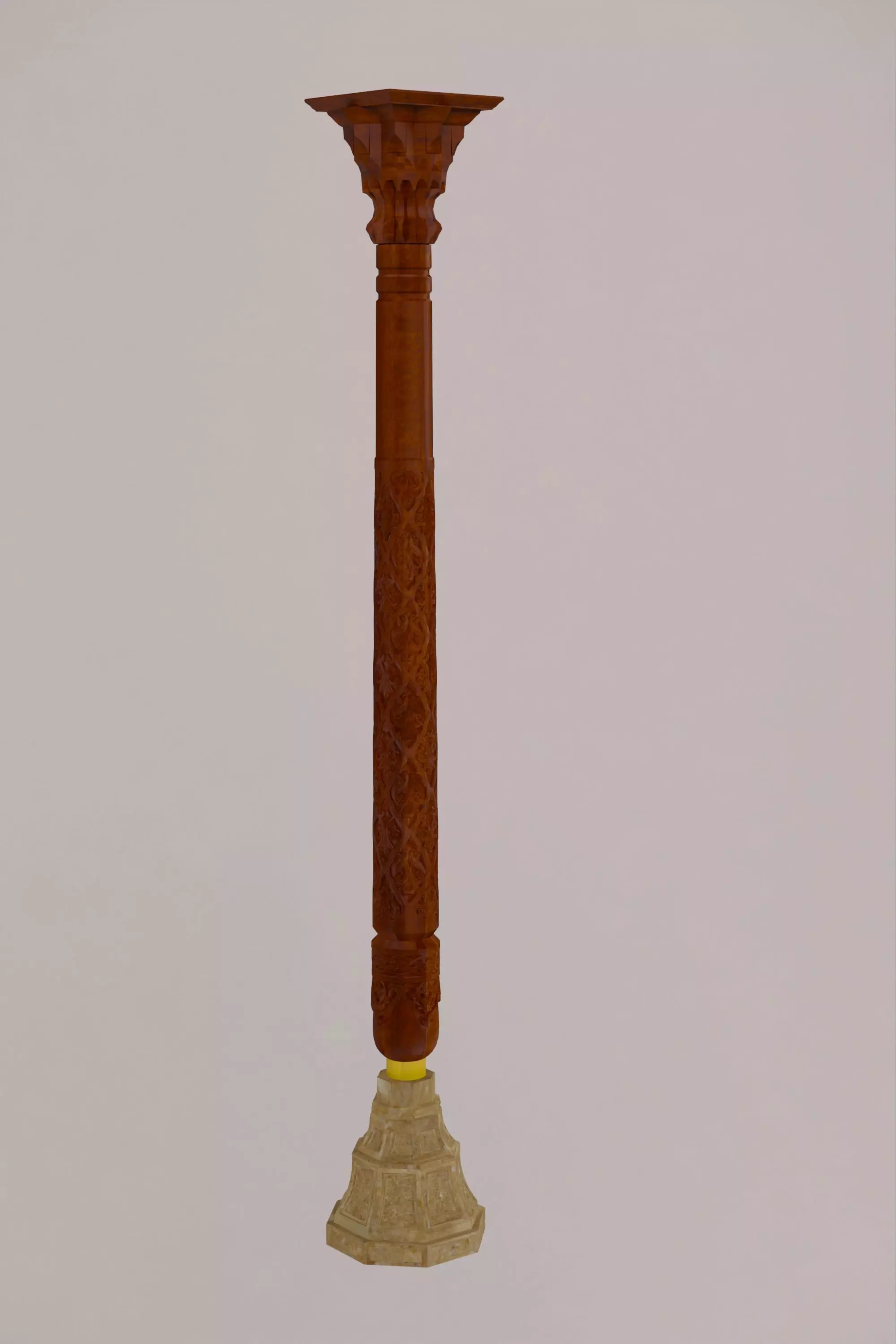 Traditional  Central Asia Column 3D model_0
