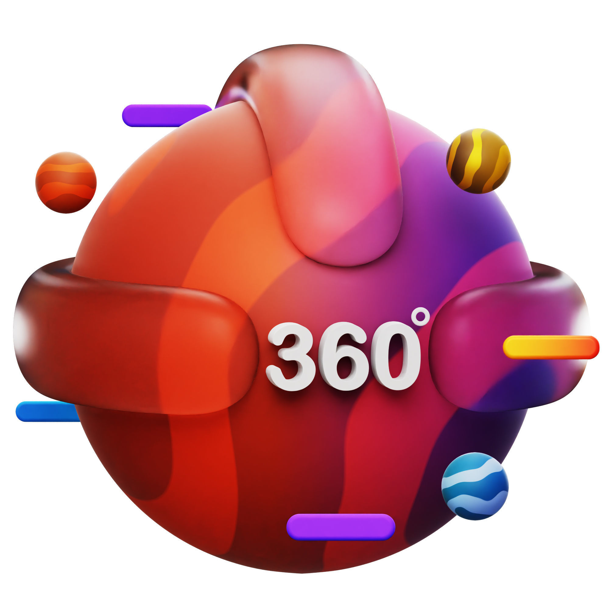 3D model 360 Degree 3D Icon VR / AR / low-poly | CGTrader