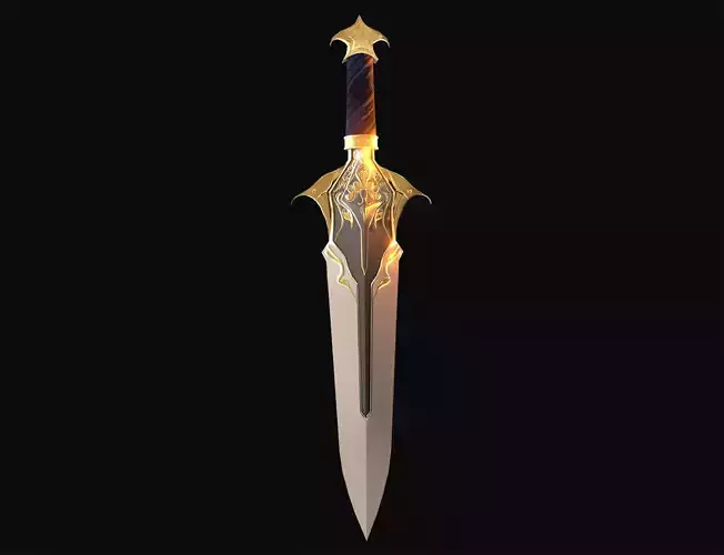 Fantasy Royal Sword Low-poly 3D model