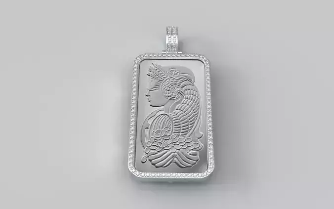 1oz Suisse Pamp SILVER Bar Frame  3D print model
