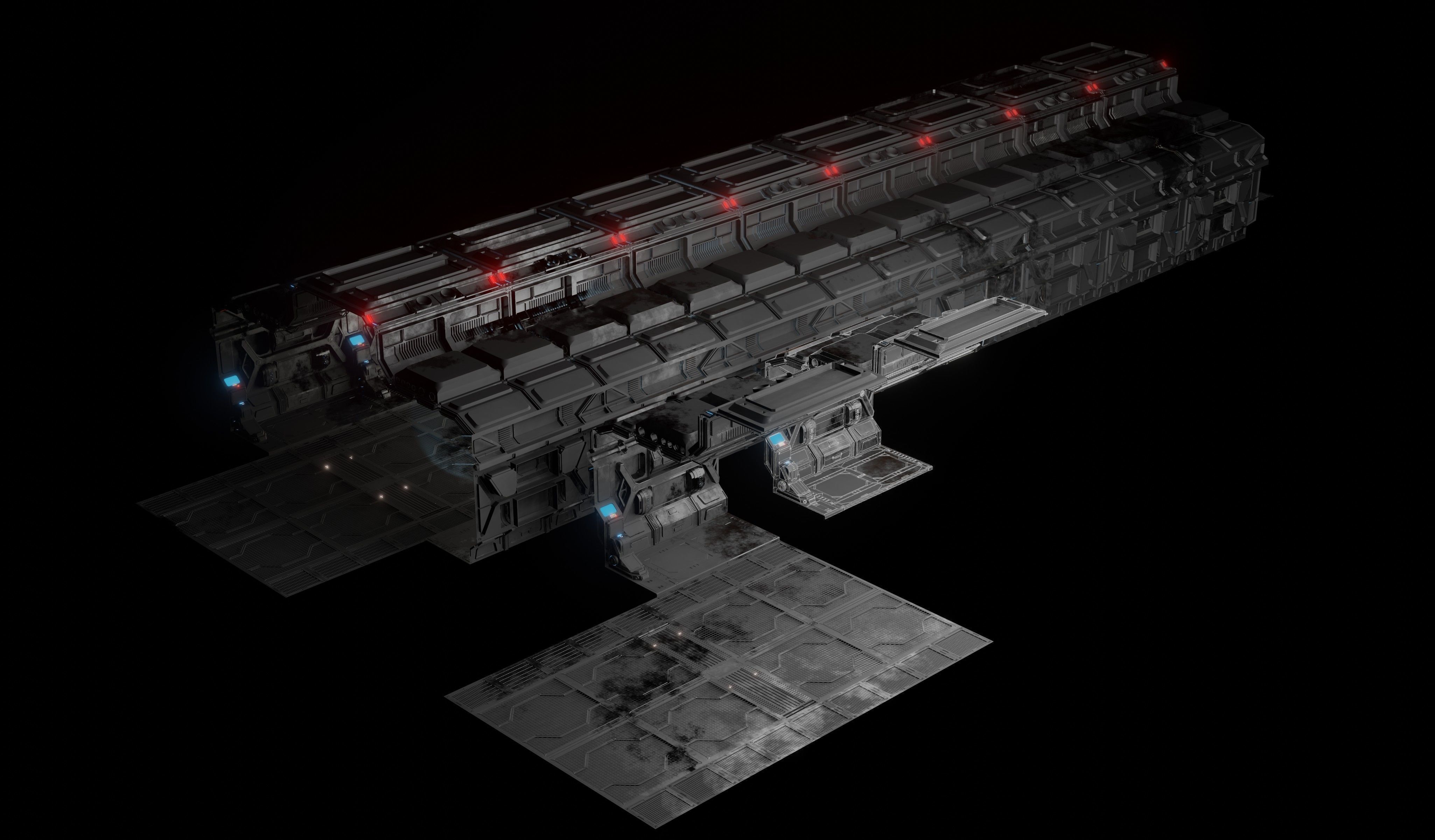 Sci-fi laboratory work room 3D model_31