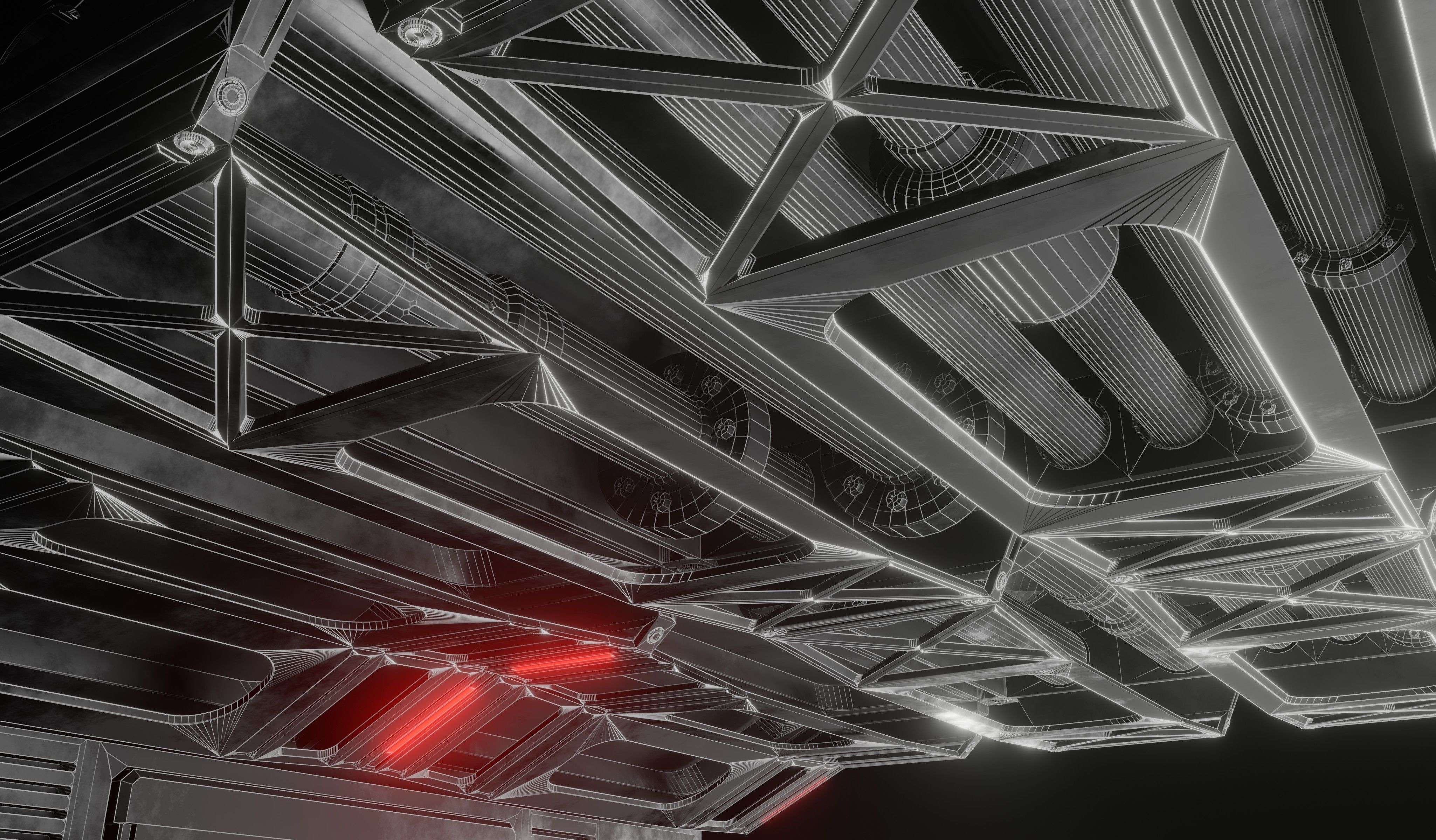 Sci-fi laboratory work room 3D model_14