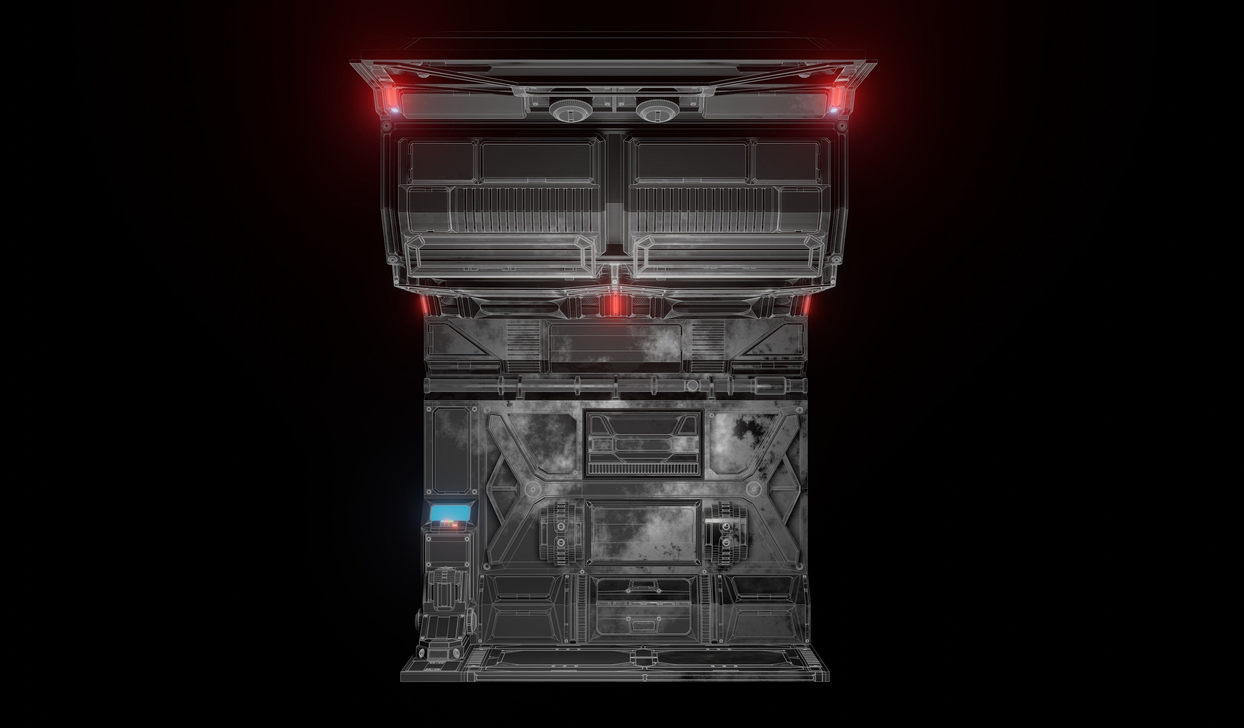 Sci-fi laboratory work room 3D model_10