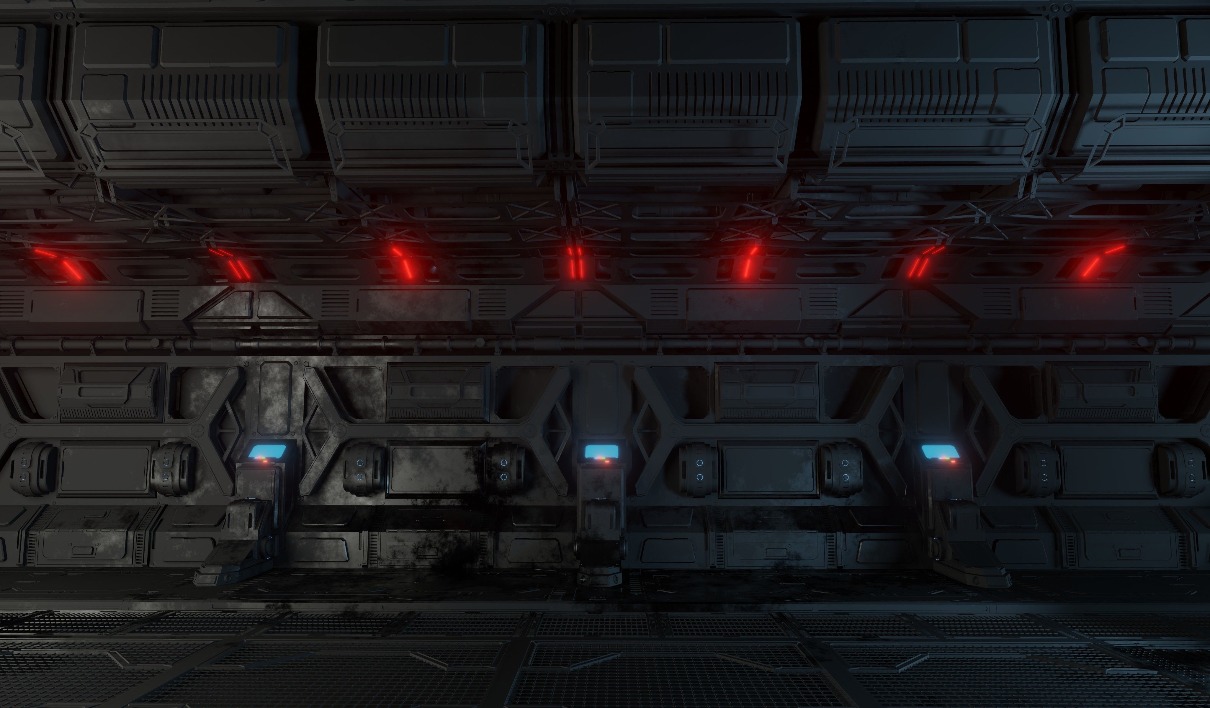 Sci-fi laboratory work room 3D model_23