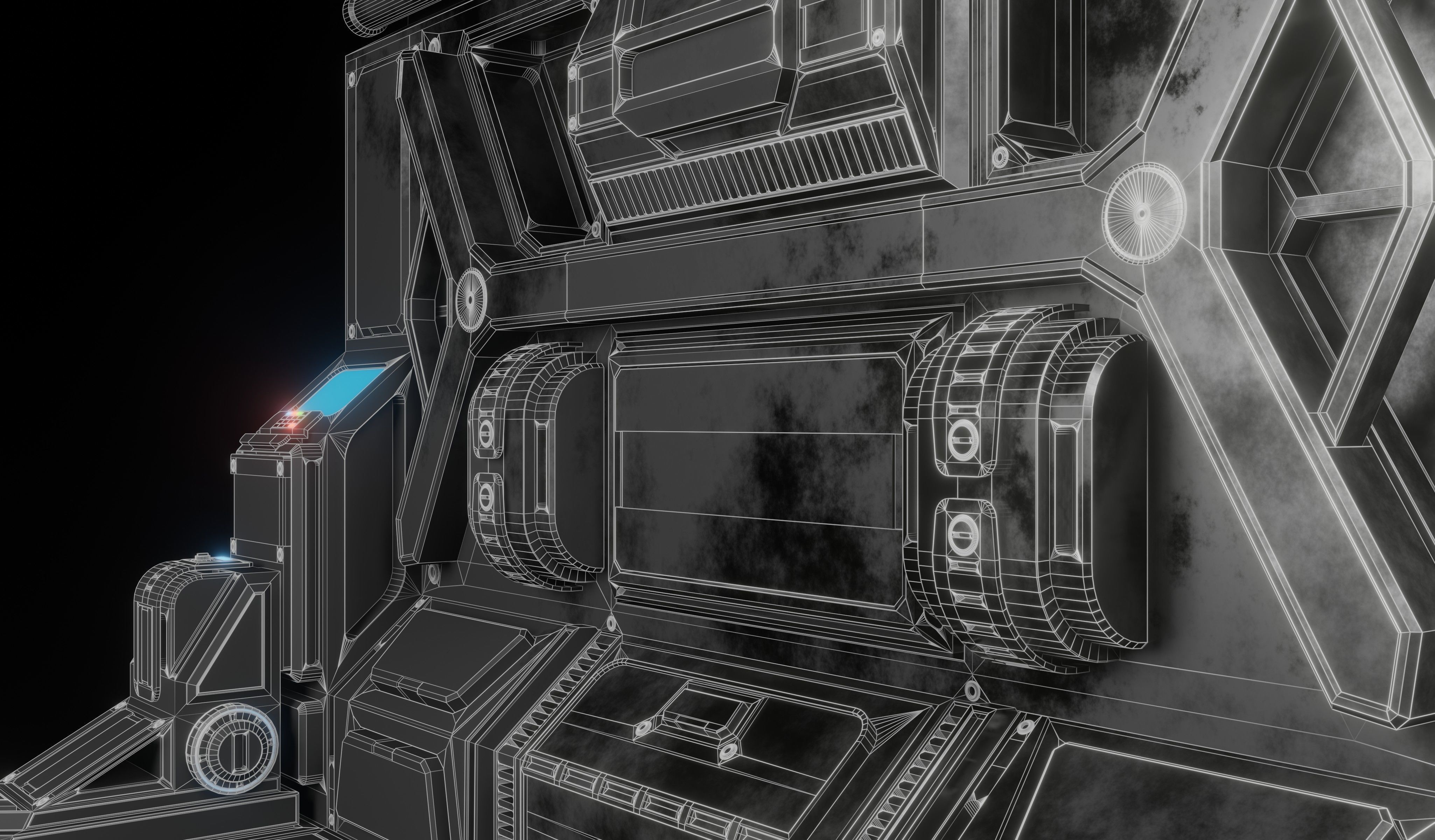 Sci-fi laboratory work room 3D model_15