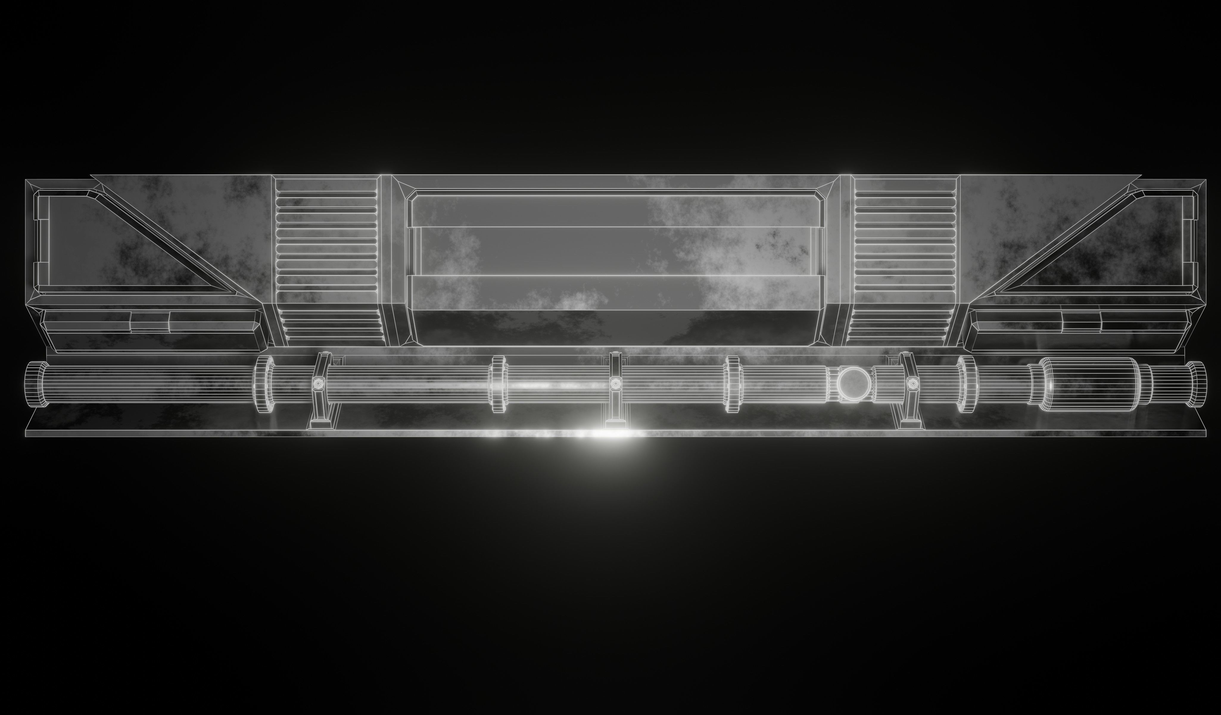 Sci-fi laboratory work room 3D model_3