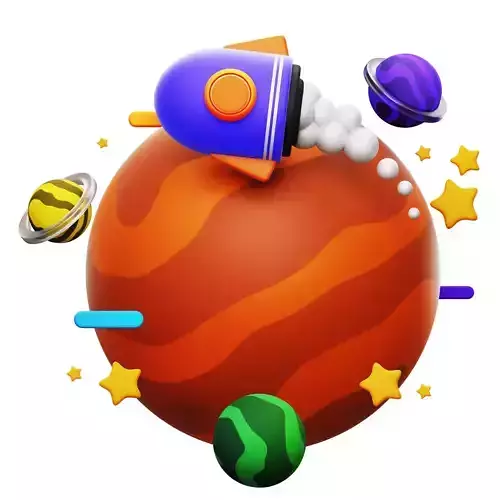 VR Space 3D Icon Low-poly 3D model