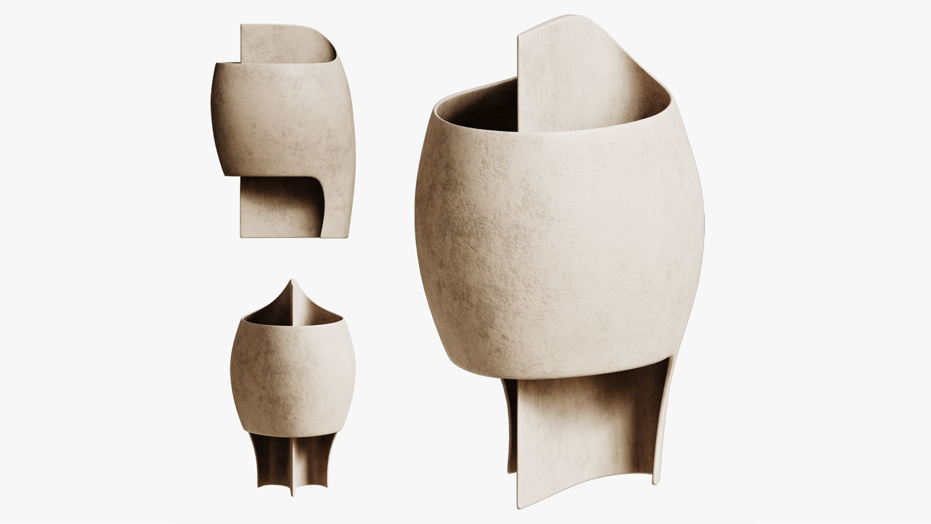 B Lamp White by Thierry Dreyfus x Nymphenburg 3D model_1