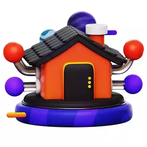 VR Home Network 3D Icon