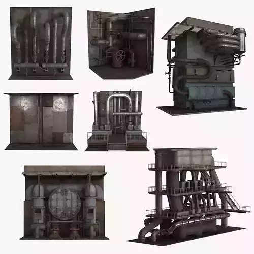 Rusty Industrial Part Collection 