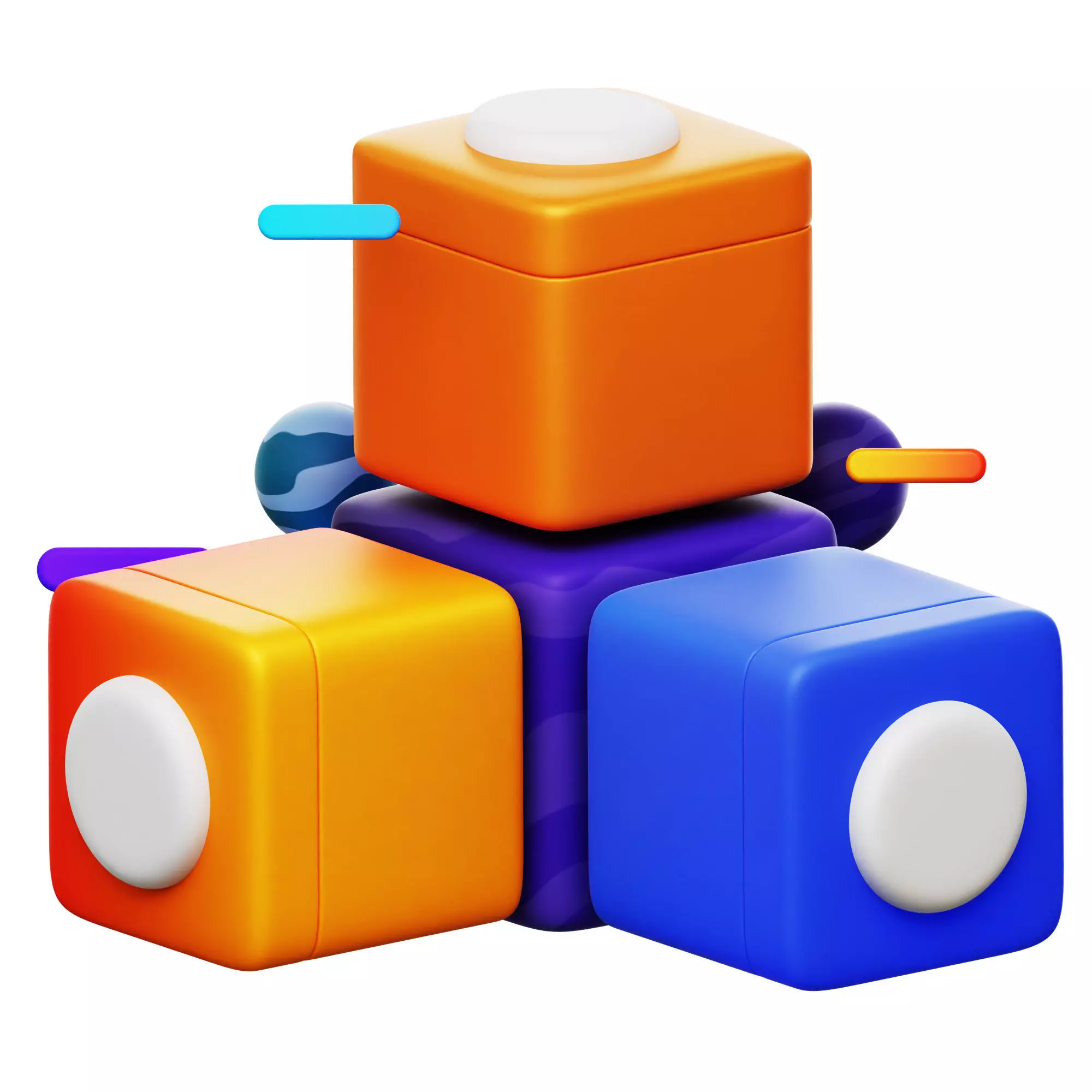 3D model Blockchain 3D Icon VR / AR / low-poly | CGTrader
