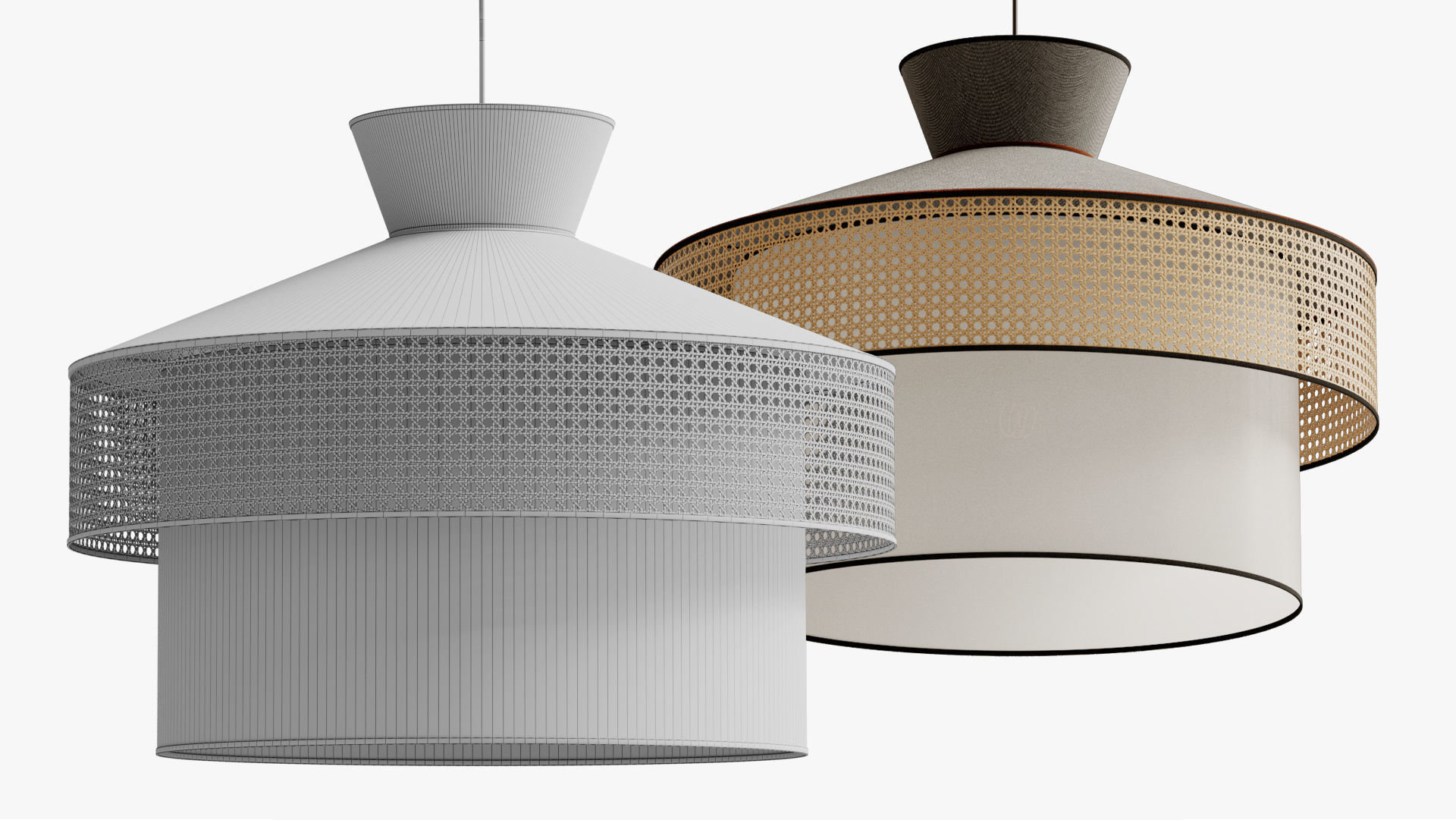 Pendant light wagasa 3D model_6