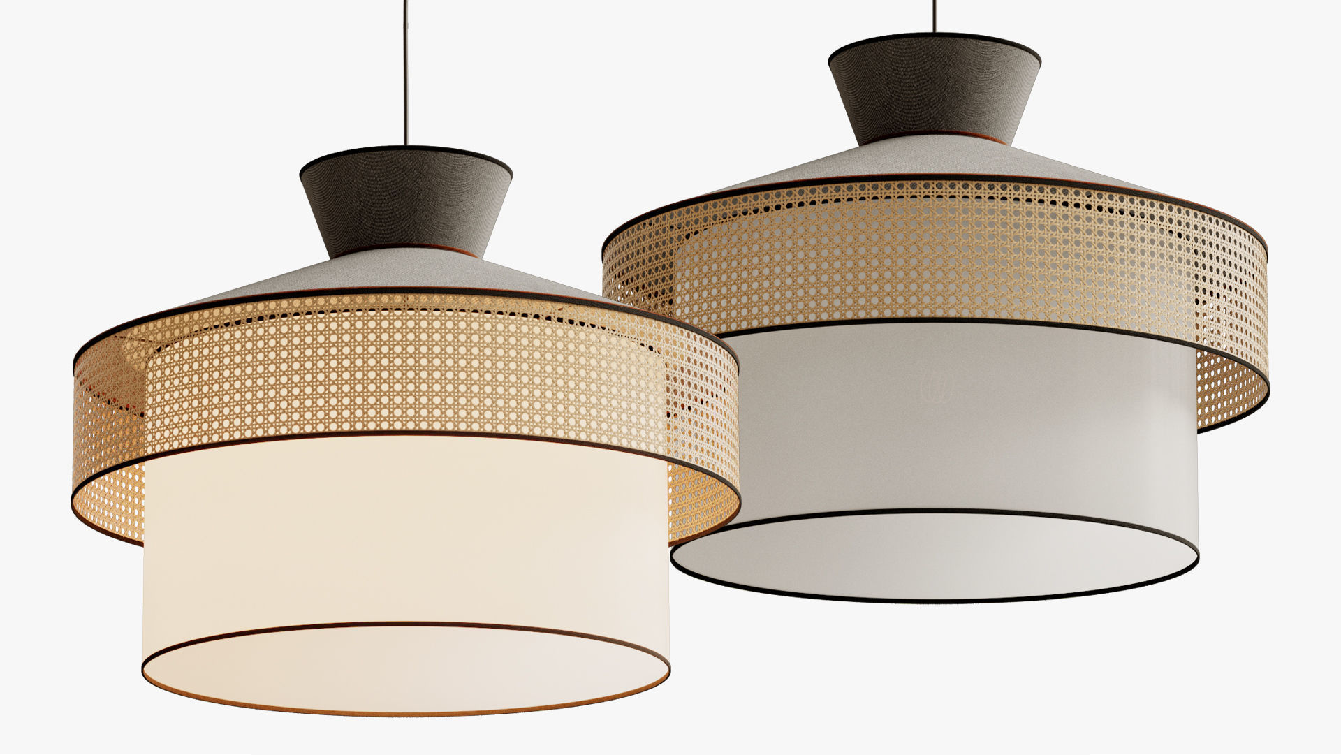 Pendant light wagasa 3D model_5
