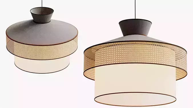 Pendant light wagasa 3D model