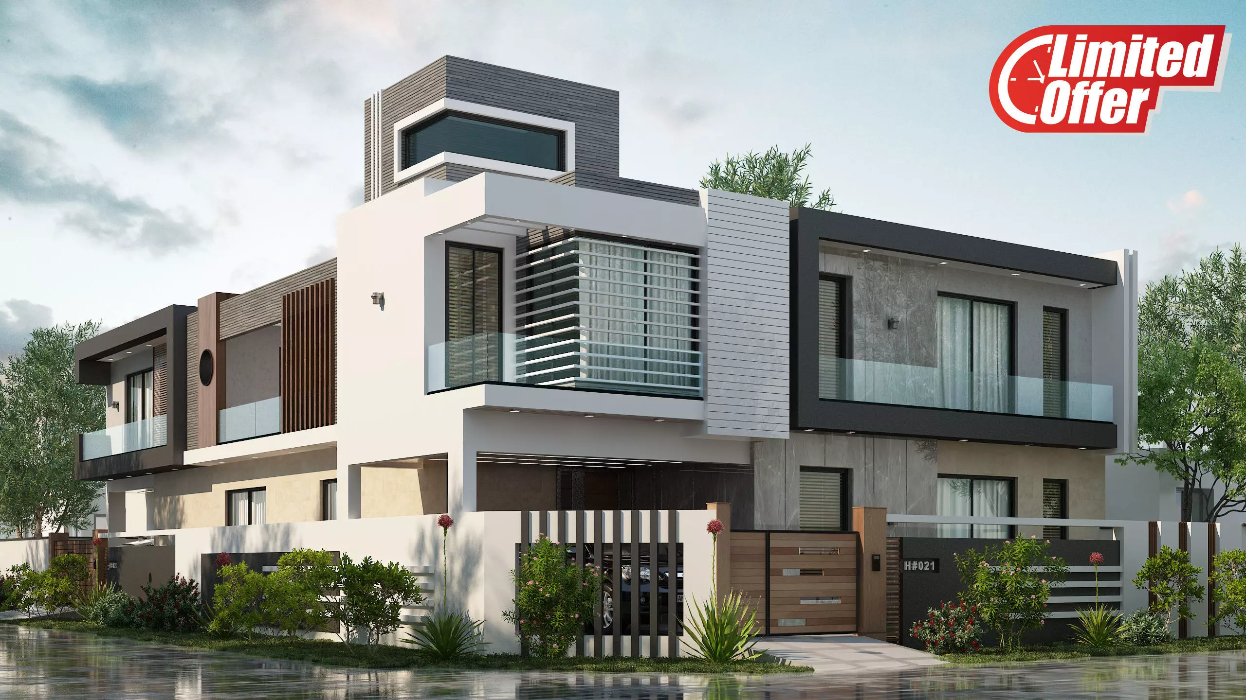 3D House Exterior Model Download By Al Ghazi Design Studio 3D model_0