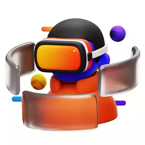 Virtual Reality Technology 3D Icon Low-poly 3D model