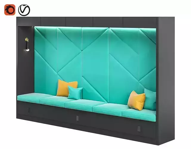  Restaurant and Office Lobi Seating 11 3D model