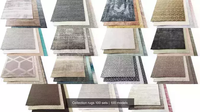 Collection rugs 100 sets 