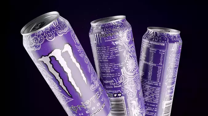 Monster energy Ultra Violet 3D Model PBR 3D model 3D model 3D model