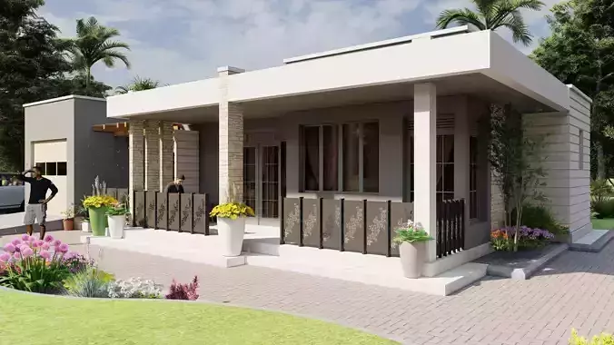 Contemporary hidden roof family home vii