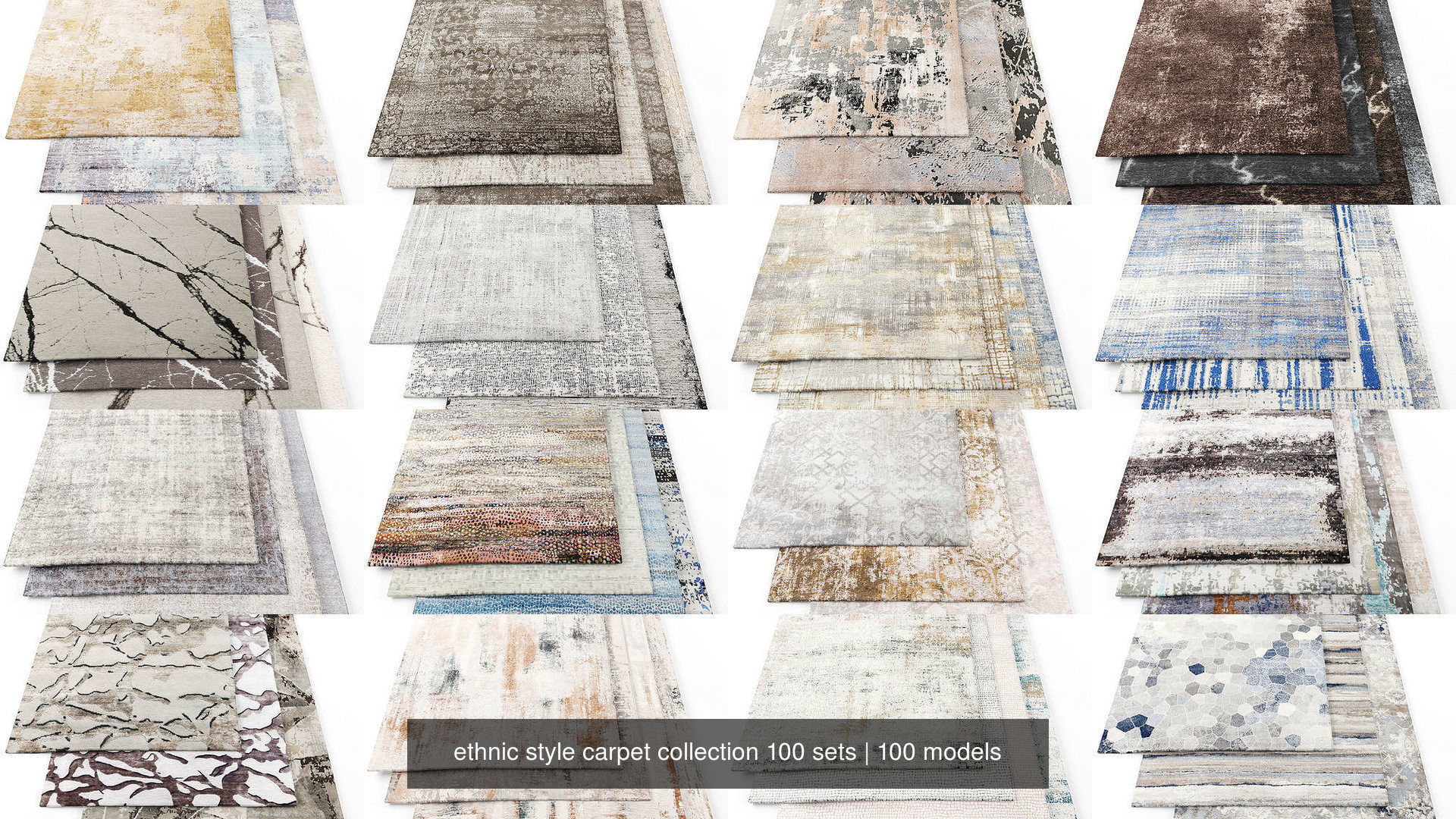 ethnic style carpet collection 100 sets _8