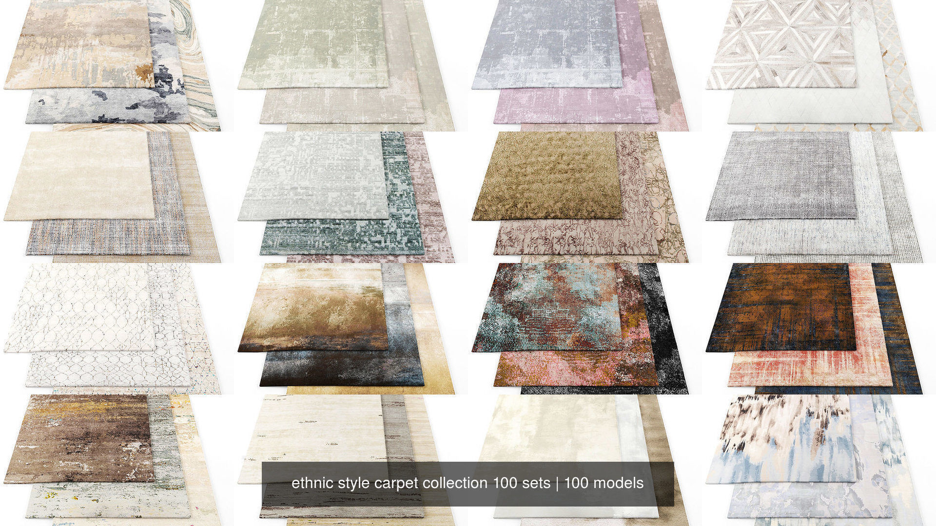 ethnic style carpet collection 100 sets _6