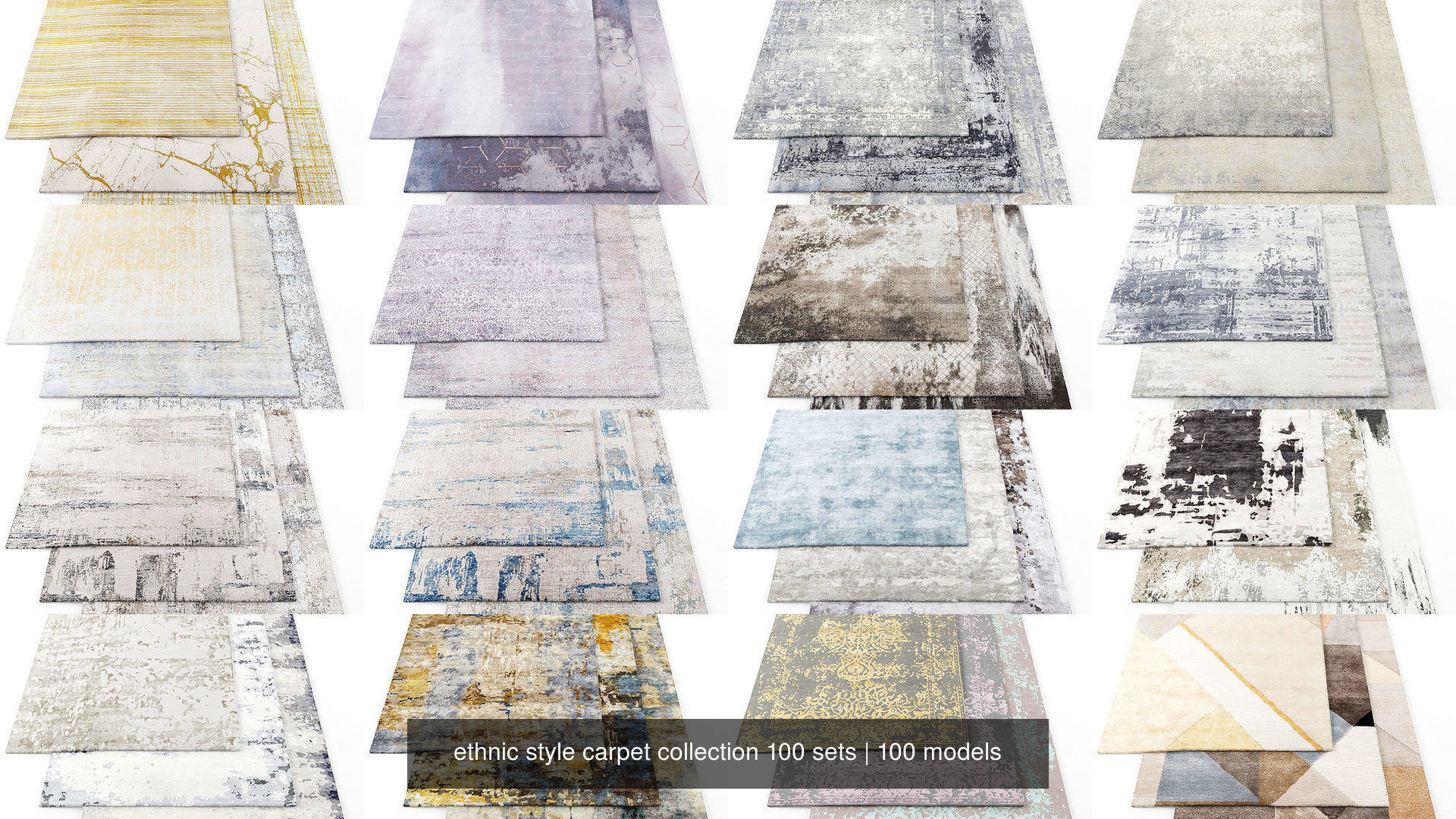 ethnic style carpet collection 100 sets _4