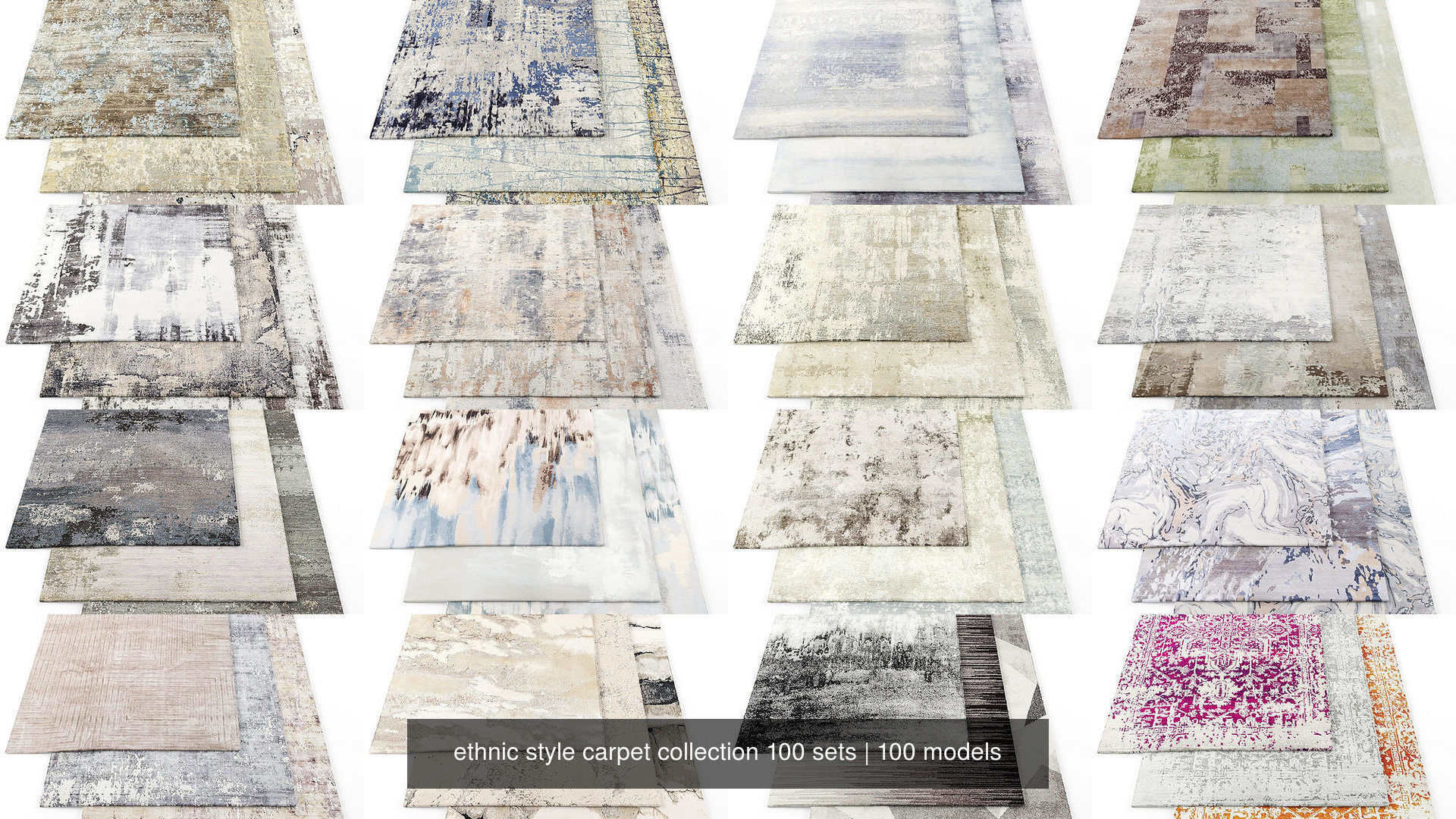 ethnic style carpet collection 100 sets _2