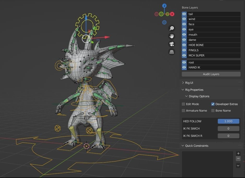 cute dragon Low-poly 3D model_4