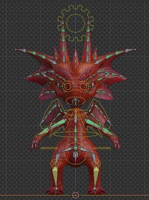 cute dragon Low-poly 3D model_6