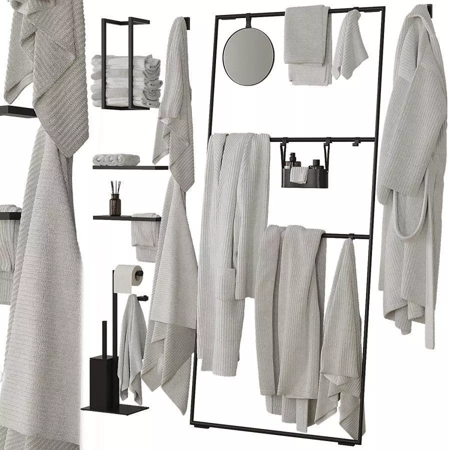 Decorative bathroom set 201 3D model_0