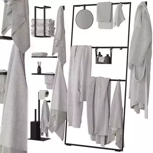 Decorative bathroom set 201 3D model