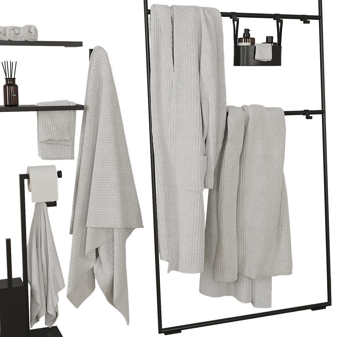 Decorative bathroom set 201 3D model_6