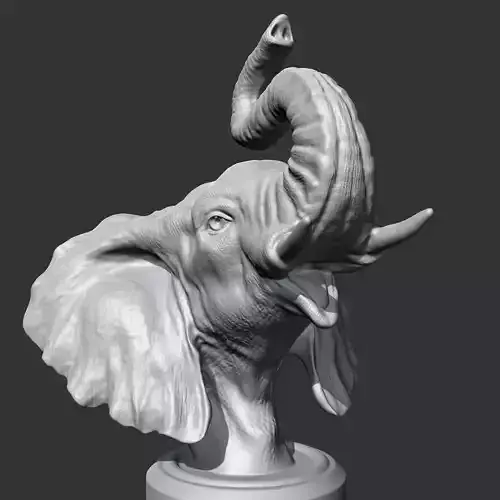 Elephant Head AM05 3D print model