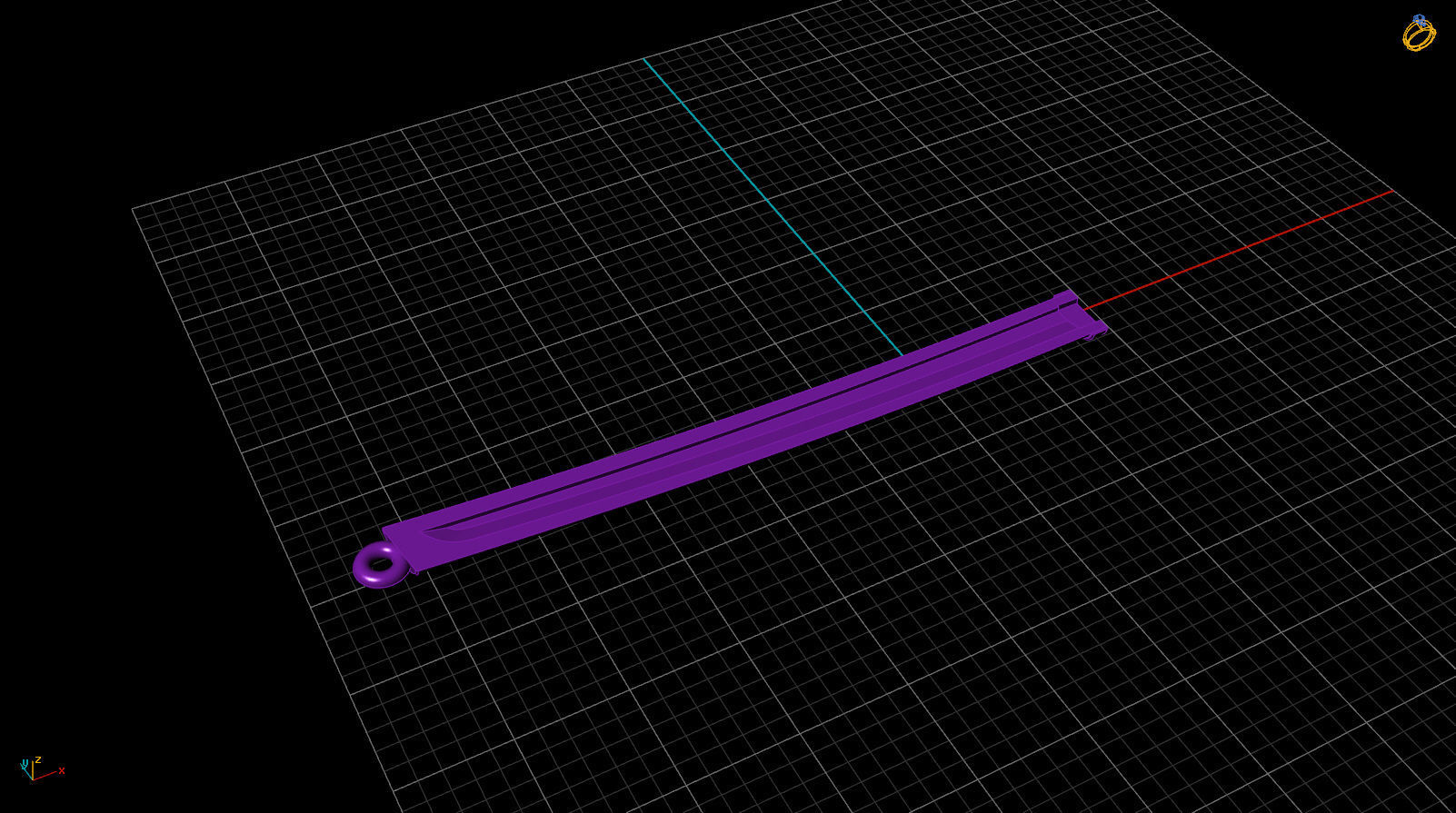 Katana in sheath pendant 3D print model_8