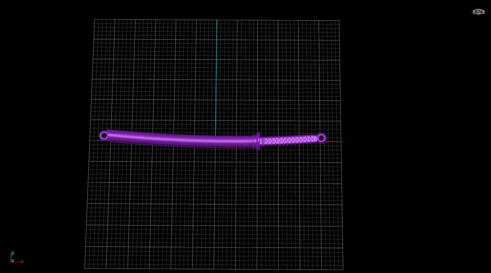 Katana in sheath pendant 3D print model_3