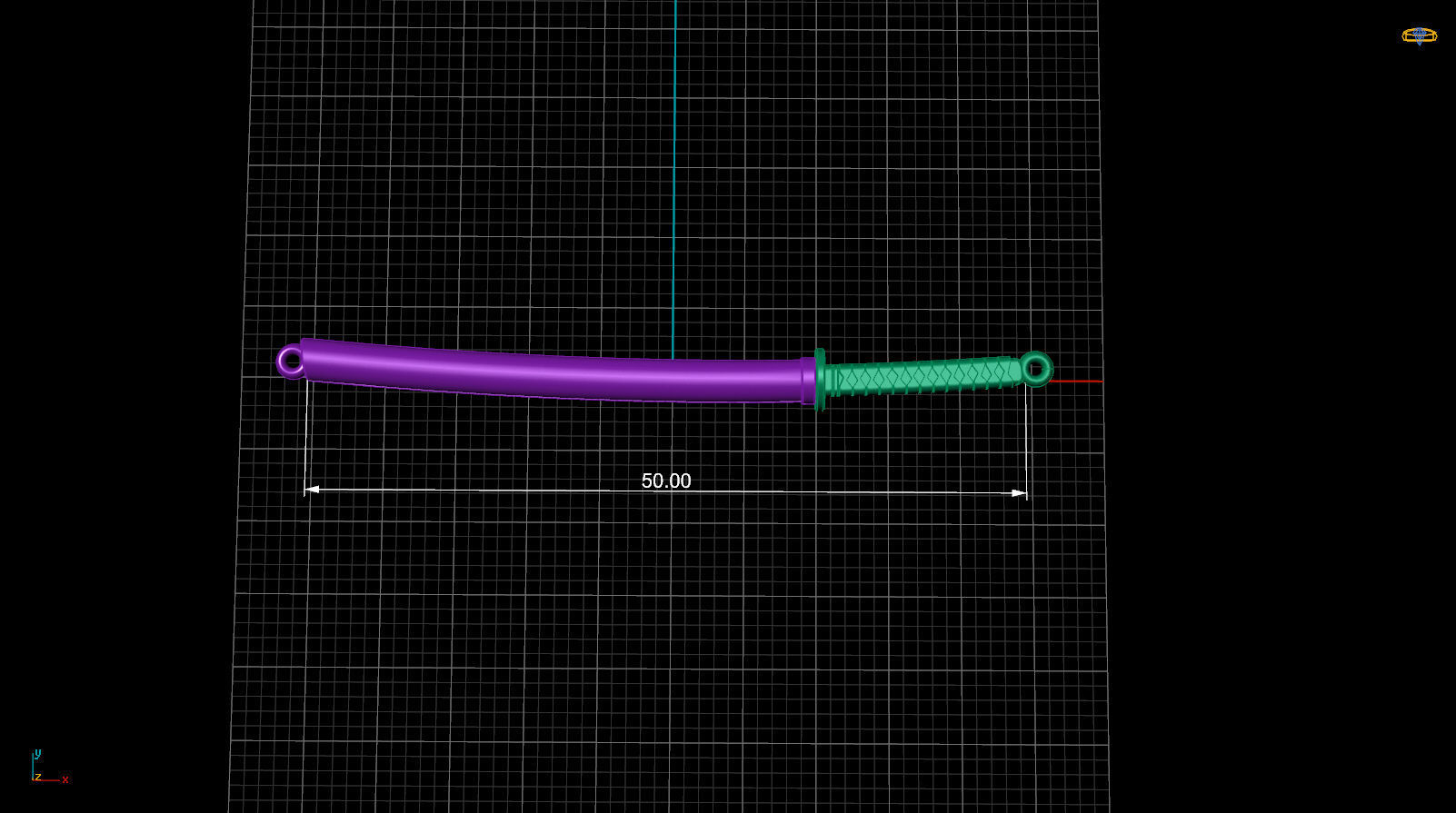 Katana in sheath pendant 3D print model_2