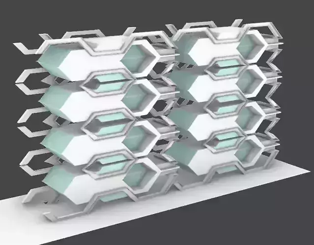 futuristic building space style 3D model