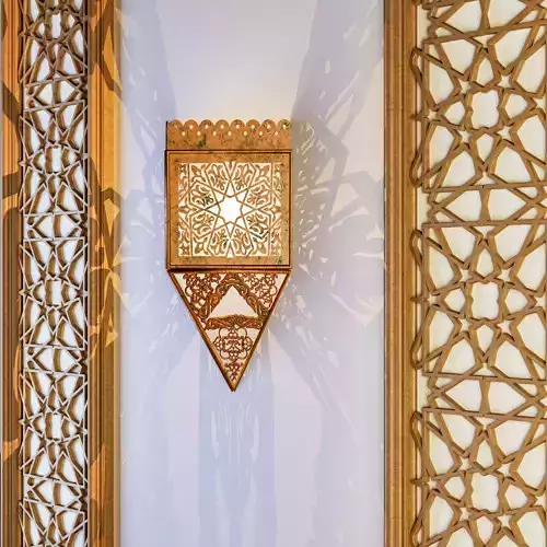 Moroccan islamic light wall 
