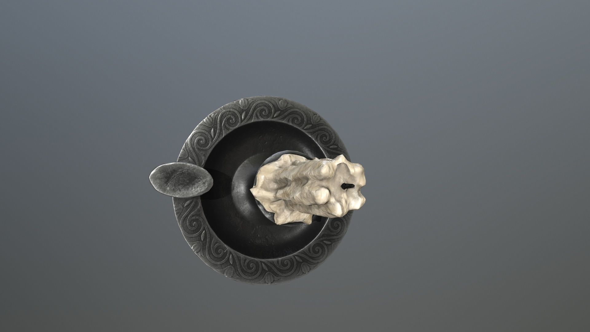 Candlestick candle Low-poly 3D model_8