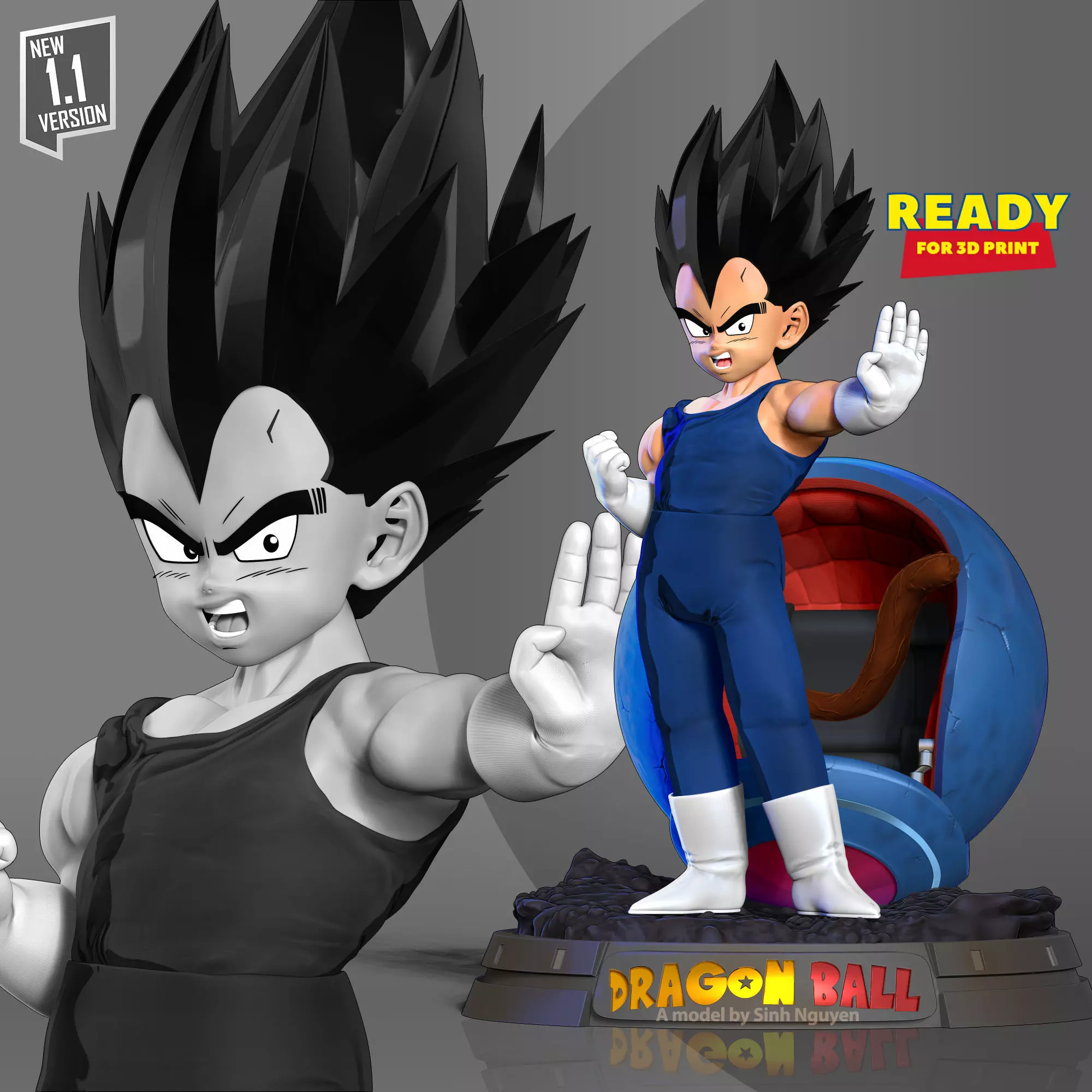 Young Vegeta 3D print model_0