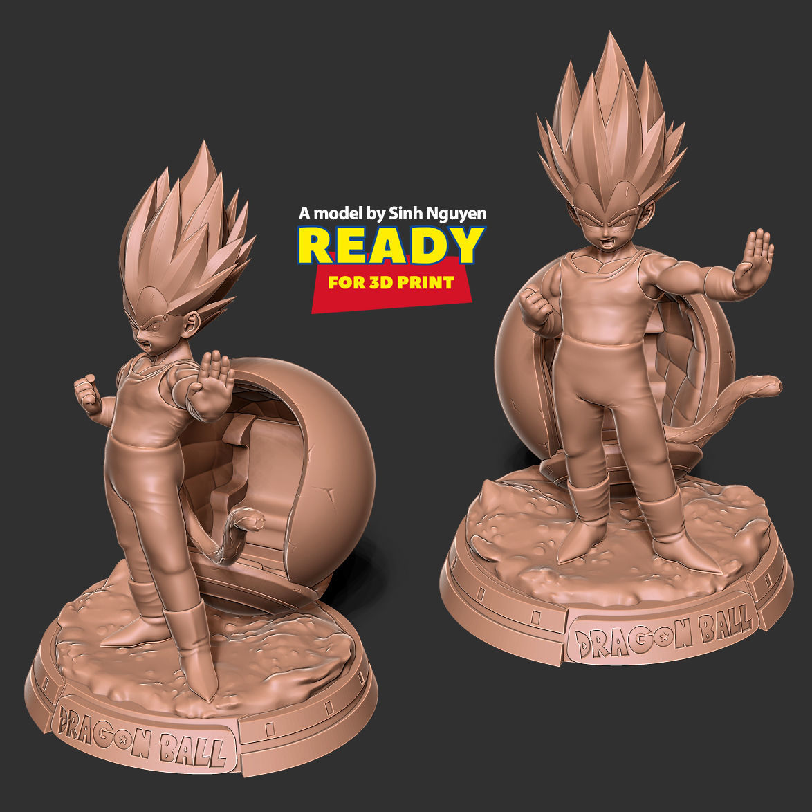 Young Vegeta 3D print model_4