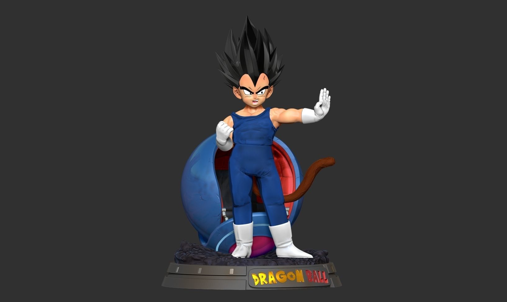 Young Vegeta 3D print model_11