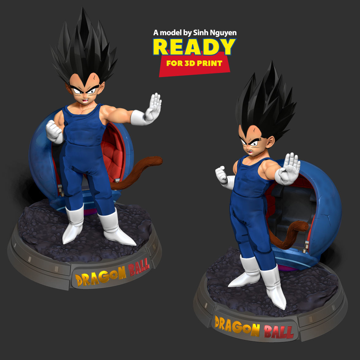 Young Vegeta 3D print model_3