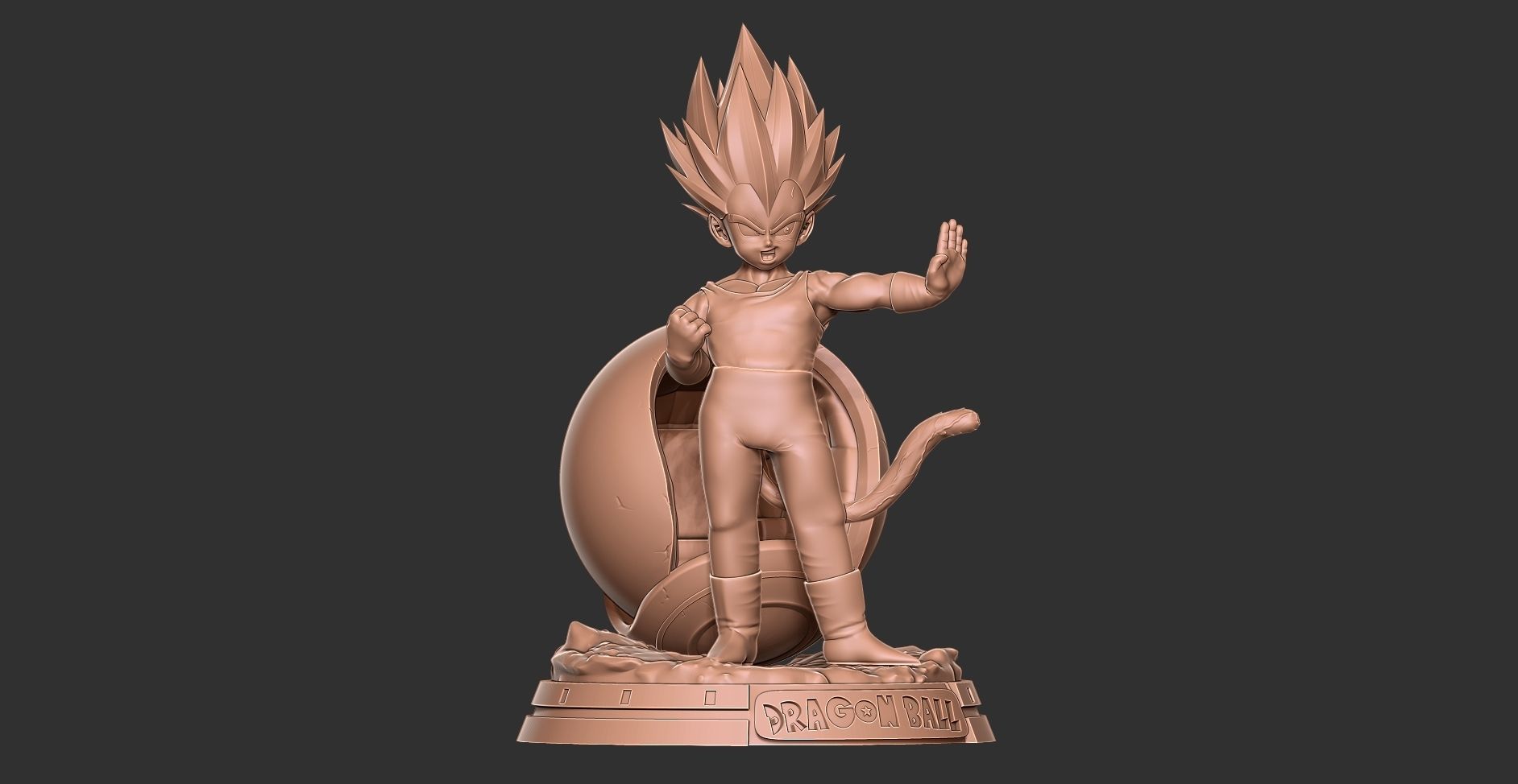 Young Vegeta 3D print model_12