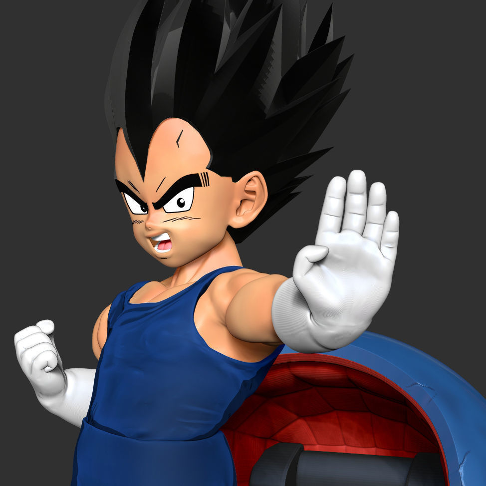 Young Vegeta 3D print model_7