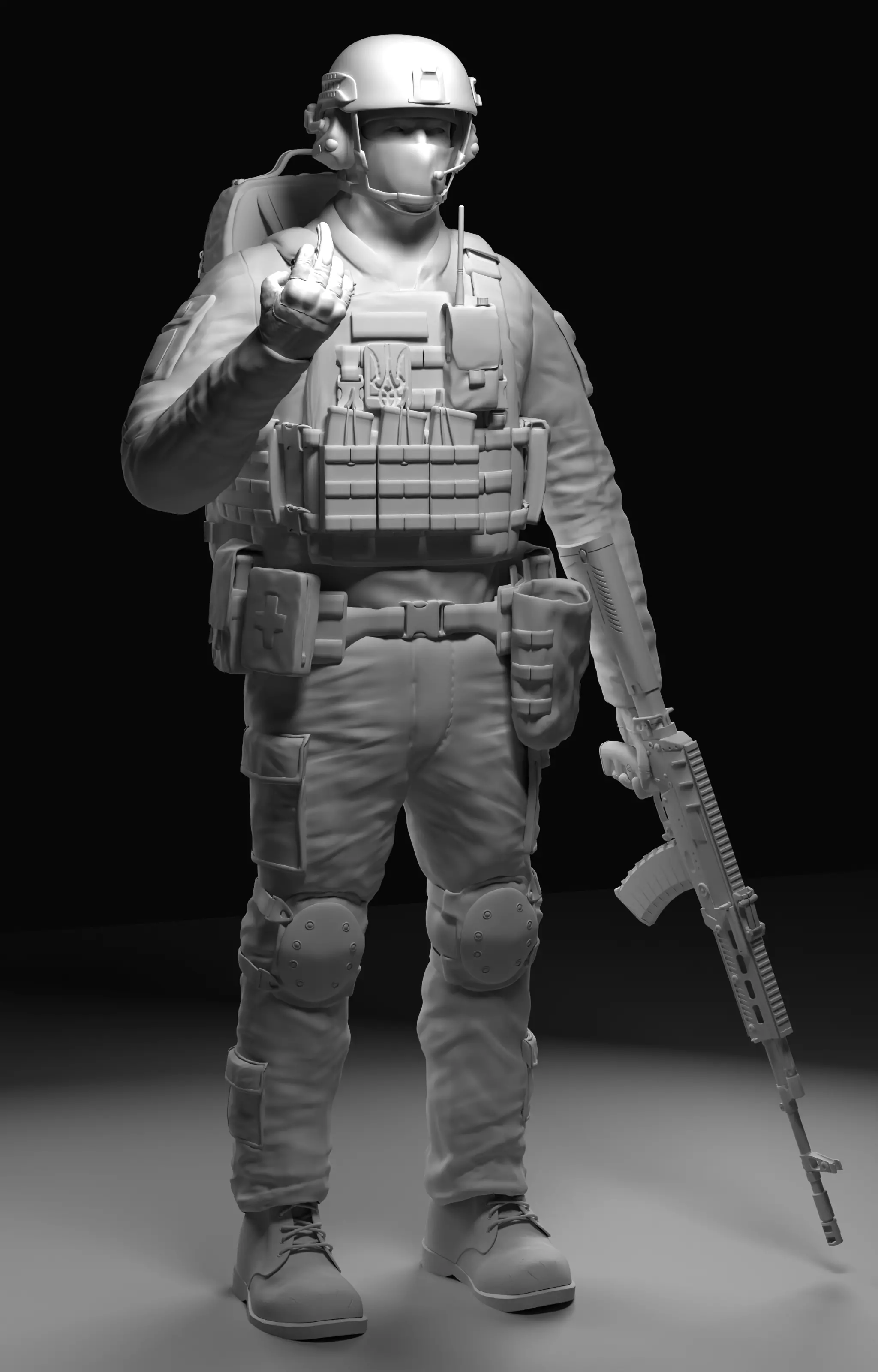 Ukrainian soldier 3D model