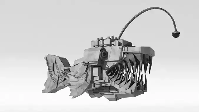 Sci fi Creatures Fish SA-2 - Low Poly Low-poly 3D model