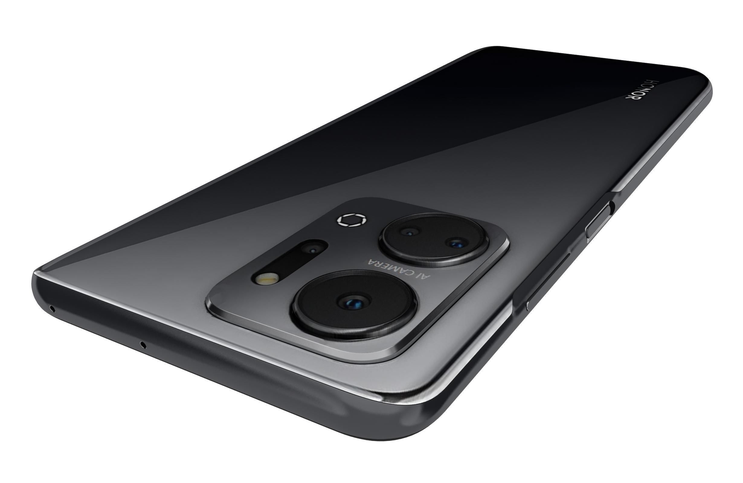 Honor X7A Black Low-poly 3D model_15