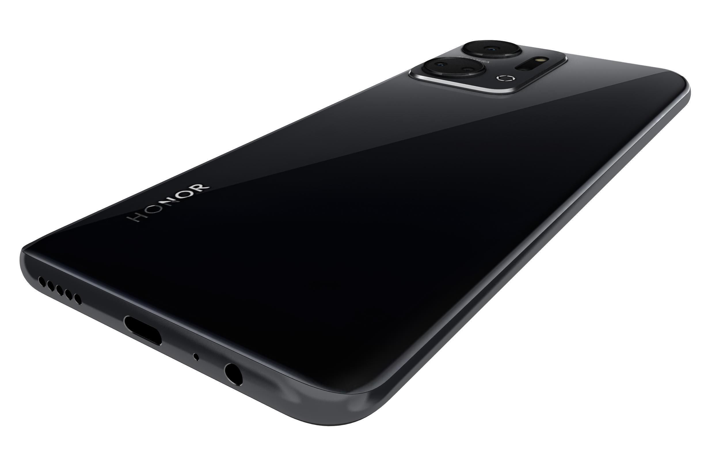 Honor X7A Black Low-poly 3D model_14